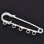 Pin Houder Verpleegster Pin Zilver 5 ringen 50x15 mm N°001-par1 