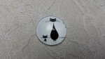 glazen cabochon rond 20mm cat 007 