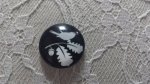 glazen cabochon rond 20mm vogels 005 