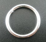 10 dikke open verbindingsringen 16 mm zilver