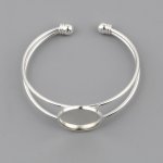 1 Cabochon steunarmband + 1 glazen cabochon 20 mm N°01