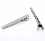 Set van 20 krokodillenklemmen - Zilver 75 mm x 9 mm