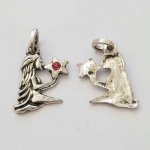 Maagd Sterrenbeeld Bedel Zilver Metaal N°03 met strass steentjes