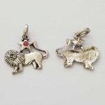 Sterrenbeeld bedel Leeuw Zilver Metaal N°03 met strass steentjes