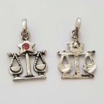 Sterrenbeeld Weegschaal Zilver Metaal N°03 met strass