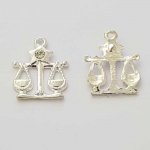 Sterrenbeeld Weegschaal Zilver Metaal N°04 met strass steentjes