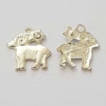 Sterrenbeeld bedel Ram Zilver Metaal N°04 met strass steentjes