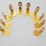 Oorbelstandaards Clips Dienblad N°01 2e keus x 10 Paar Goud