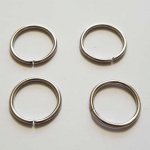 20 open gewrichtsringen 20 mm 02 verzilverd Zilver Antiek