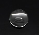 5 Cabochons Rond 12 mm in transparant braamglas N°03