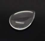 10 Cabochons Druppels 13 x 18 mm in helder braamglas N°24