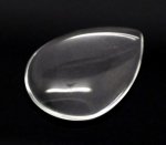 10 Cabochons Druppels 18 x 25 mm in helder vergrootglas N°25