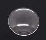 5 Cabochons Rond 20 mm in helder braamglas N°08