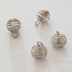 Parel Spiraalveer Kooi 11 mm Zilver N°02