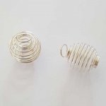 Parel Spiraalveer Kooi 23 mm Zilver N°03