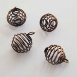 Spiraalvormige kraalhuls 20 mm koper N°07