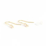 Oorbelhouder N°35 18K Vergulde haak en Transparant Strass