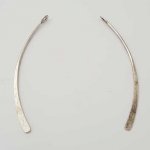 Metalen staaf gebogen Zilver 1 ring N°01 Zilver