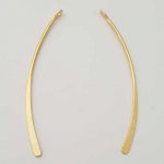 Metalen staaf gebogen Zilver 1 ring N°01 Goud