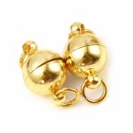 Magnetische kogelsluiting 20 x 8 mm 18K echt goud verguld