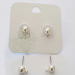 Boucles D'oreilles Tige Perceuse 17 x 6 mm Argent 01 x 2