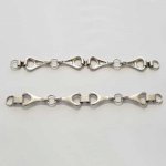 20 Cm De Chaine style Mors à Cheval en Zamak N°01 Argent