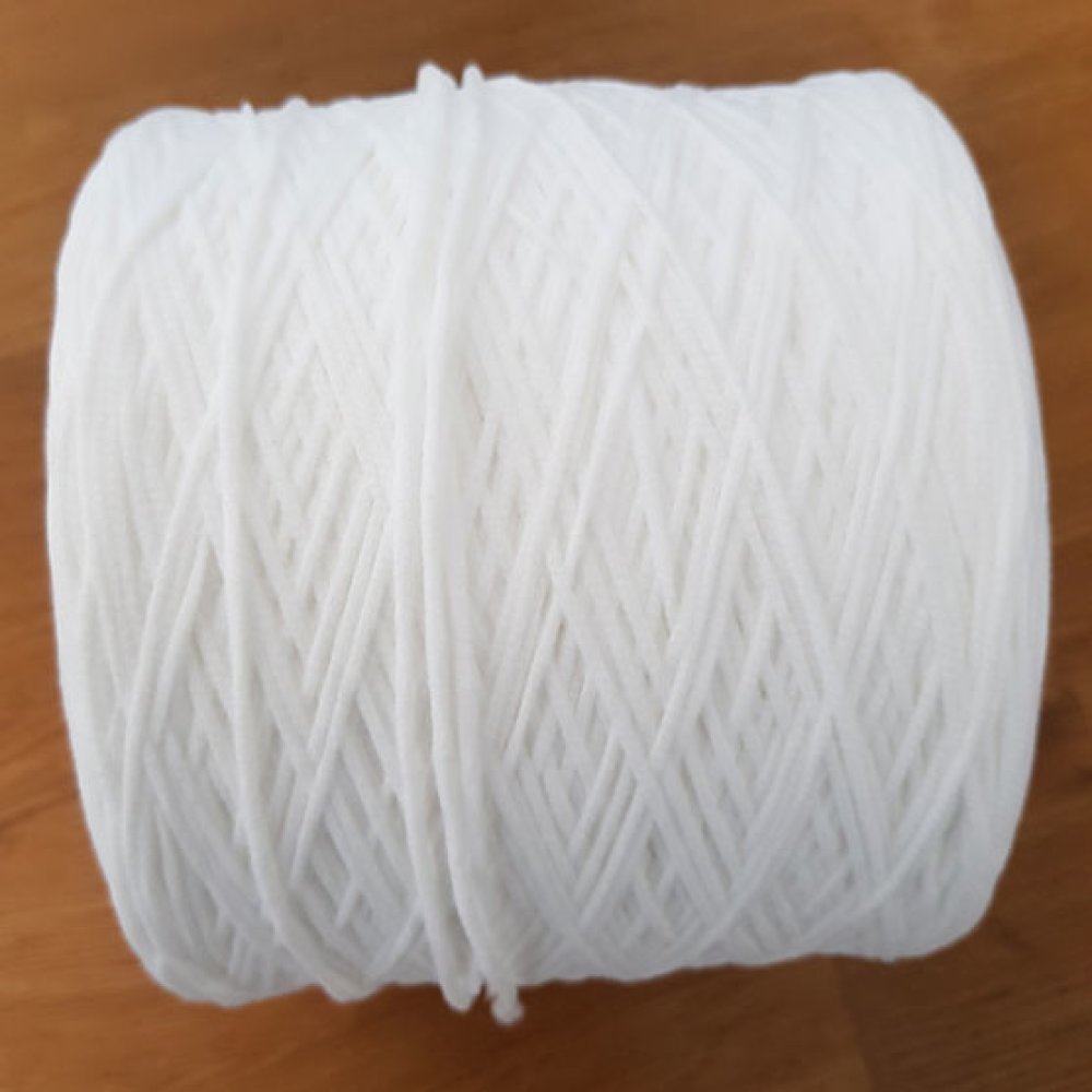 Elastisch Masker Polyester Rond 2,2 mm Wit x 10 Meter