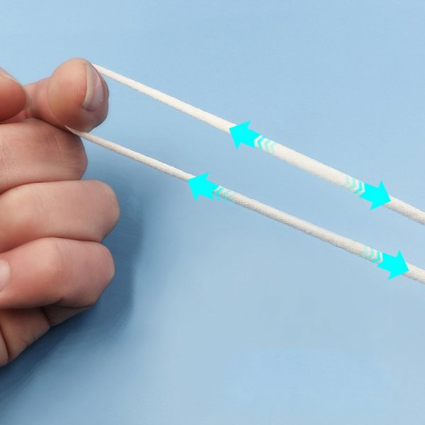 Elastisch masker Polyester rond 2,2 mm Wit x 20 Meter