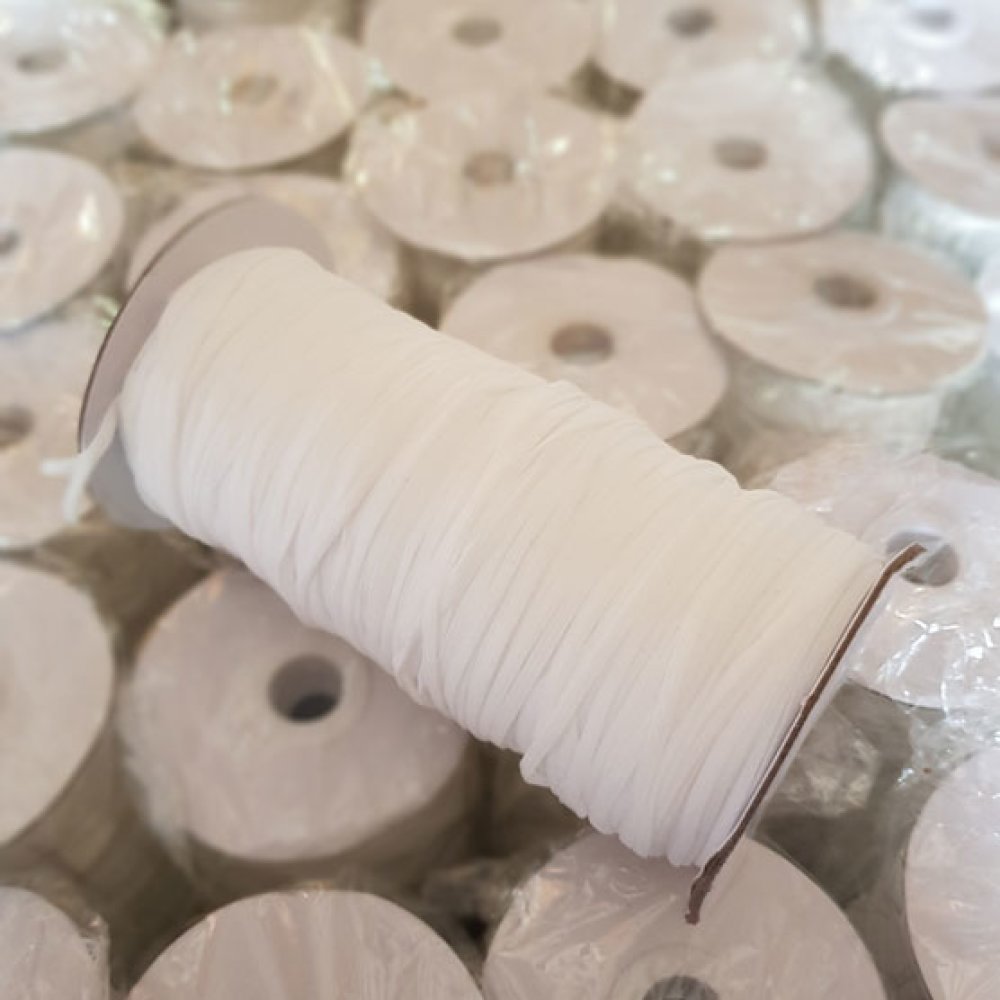 Vlakmaskerelastiek 3 mm x 150 m Wit
