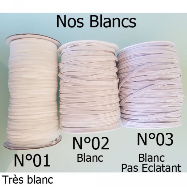 Vlakmaskerelastiek 3 mm x 150 m Wit