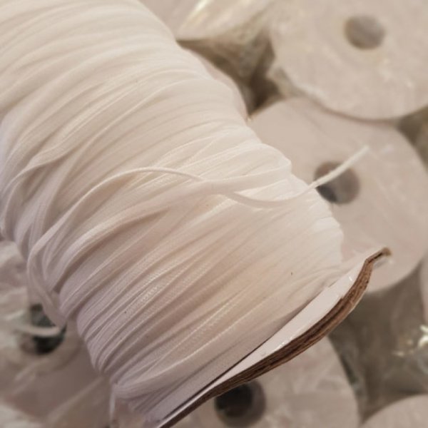 Elastisch vlakmasker 3 mm Wit x 20 meter