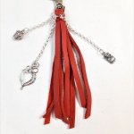 Tas juweel kwast in rundsleder, kleur rood