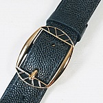 Ceinture pour Elle en cuir coloris noir.