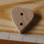 Hartknop 15mm massief hout handgemaakt