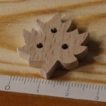 Handgemaakte Maple Leaf Knob 25mm Solid Wood Scrapbook Embellishment Natuur Boomblad