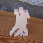 Handgemaakte massief esdoornhouten bolero danseressen lg 7cm dik 7mm