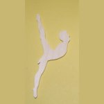 Danser beeldje 3mm massief hout handgemaakte versiering scrapbooking dans