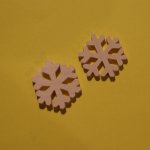 6 takken sneeuwvlok, kerstversiering, om te versieren, massief hout, esdoorn