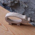 Servetring varken om te schilderen, massief hout, handgemaakt