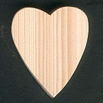 Houten hart 5 x 5,5 cm Valentijnsdag