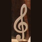 Massief houten dreg 20 cm voor muziekinterieur, tafeldecoratie, muzikantencadeau