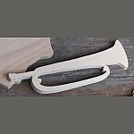 Beeldje bugel lg 9cm ep 3mm cavalerie trompet