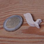 dolfijn beeldje 2,5 x 2,7 cm massief esdoornhout om te schilderen 3mm dik handgemaakt scrapbooking versiering