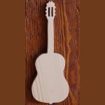 Houten gitaar ht20cm muziekthema interieurdecoratie, gitarist geschenk