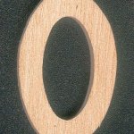 Houten letter O hoogte 5 cm om te plakken