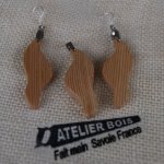 Golfset met handgemaakt melezehout, oorbellen en hanger