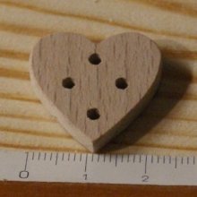 22mm hart knop om te versieren en te naaien of te lijmen, handgemaakte scrapbook embellishment massief hout