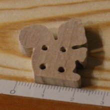Button eekhoorn 25mm massief hout handgemaakte embellishment scrapbook natuur dieren
