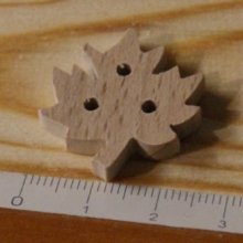 Handgemaakte Maple Leaf Knob 25mm Solid Wood Scrapbook Embellishment Natuur Boomblad