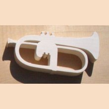 Massief sparren bugel ht15cm handgemaakte muziekdecoratie